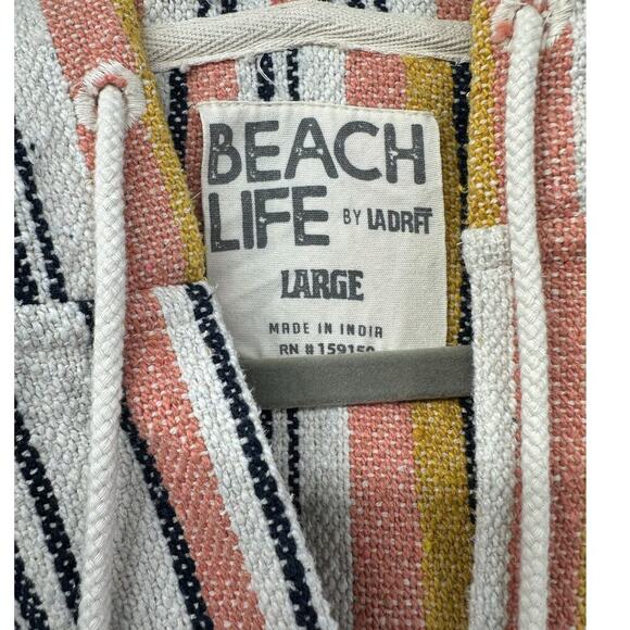 Beach Lunch Lounge Striped‎ Pullover Hoodie Sweatshirt Colorful Boho - Picture 4 of 5